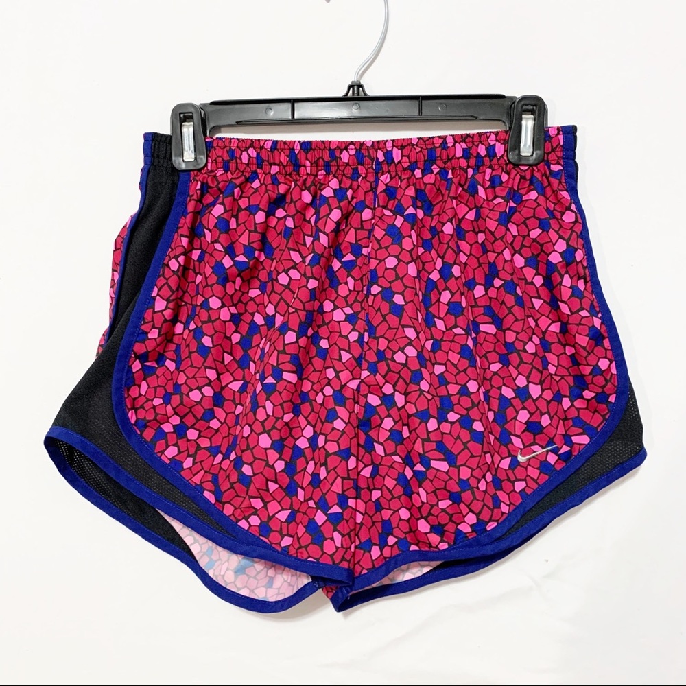 Pink and blue Nike Shorts | Womens Medium